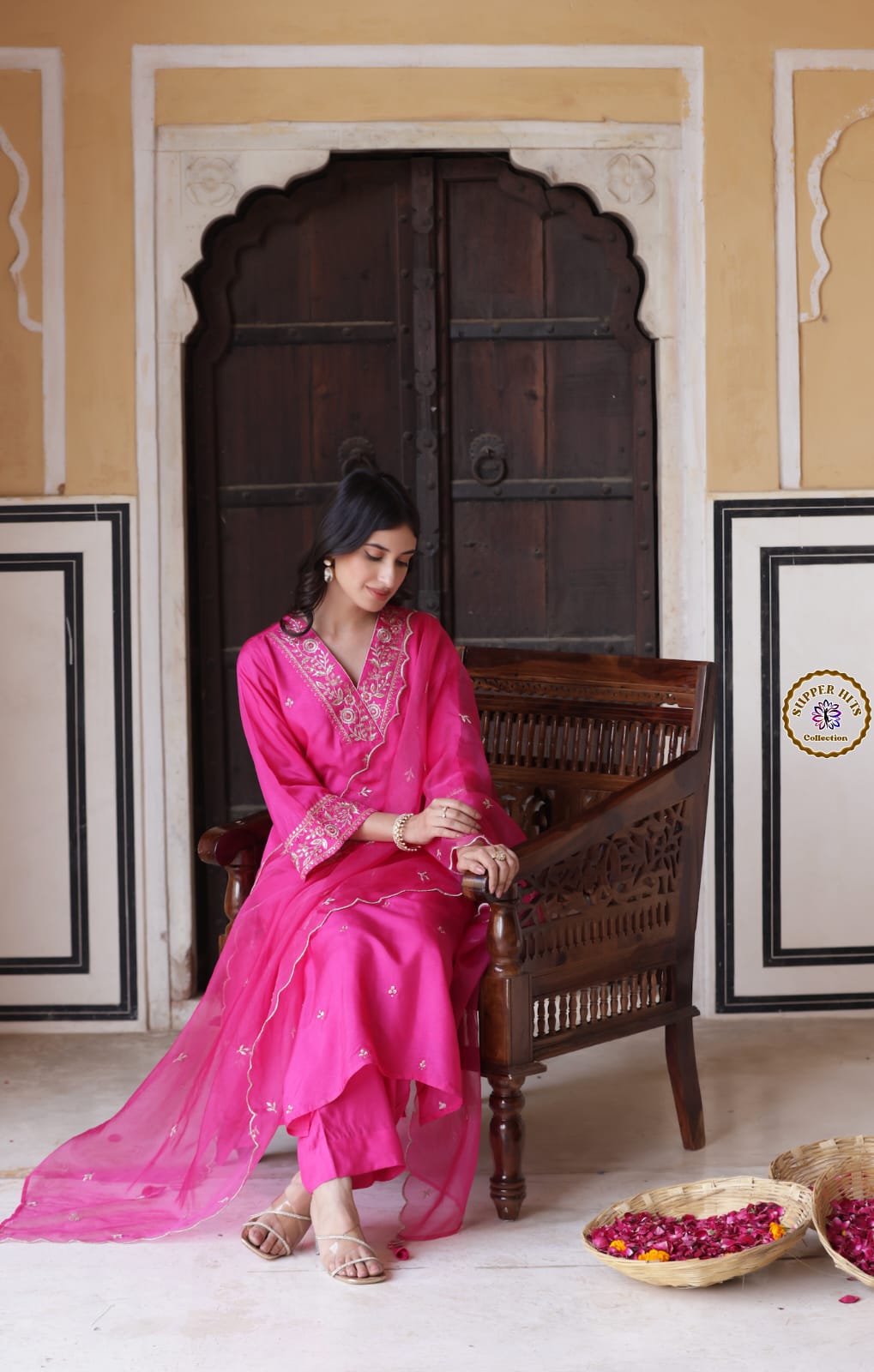 KF 5109 Kalaai Viscose Chanderi Kurti With Bottom Dupatta Orders In India